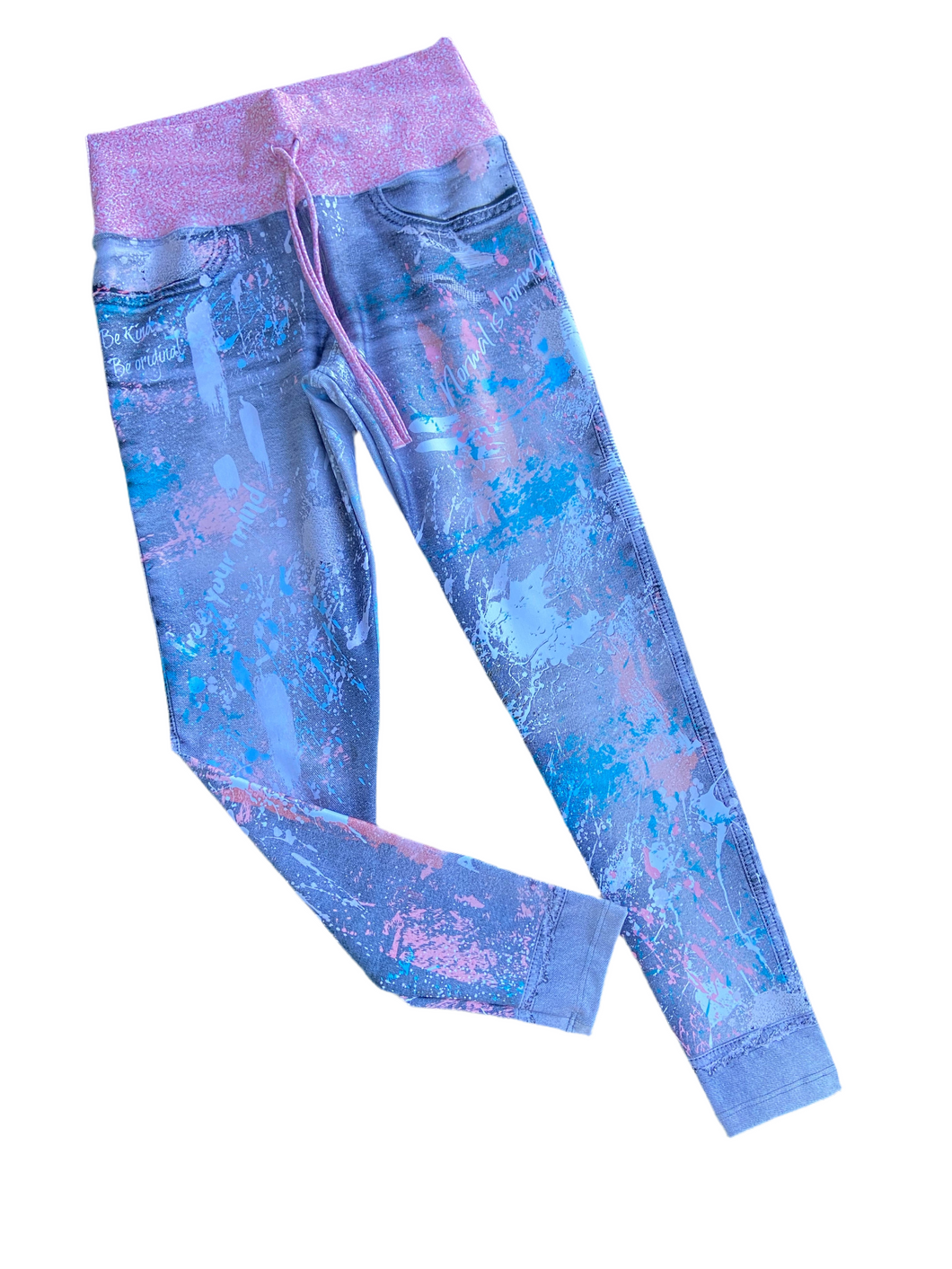 Legging Jeans Pink Pretina Glitter