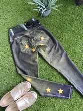 Load image into Gallery viewer, Legging Jeans Style Green Star
