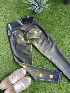 Legging Jeans Style Green Star