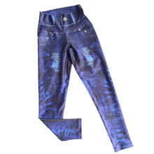 Load image into Gallery viewer, Denim Legging Snake Dark Blue
